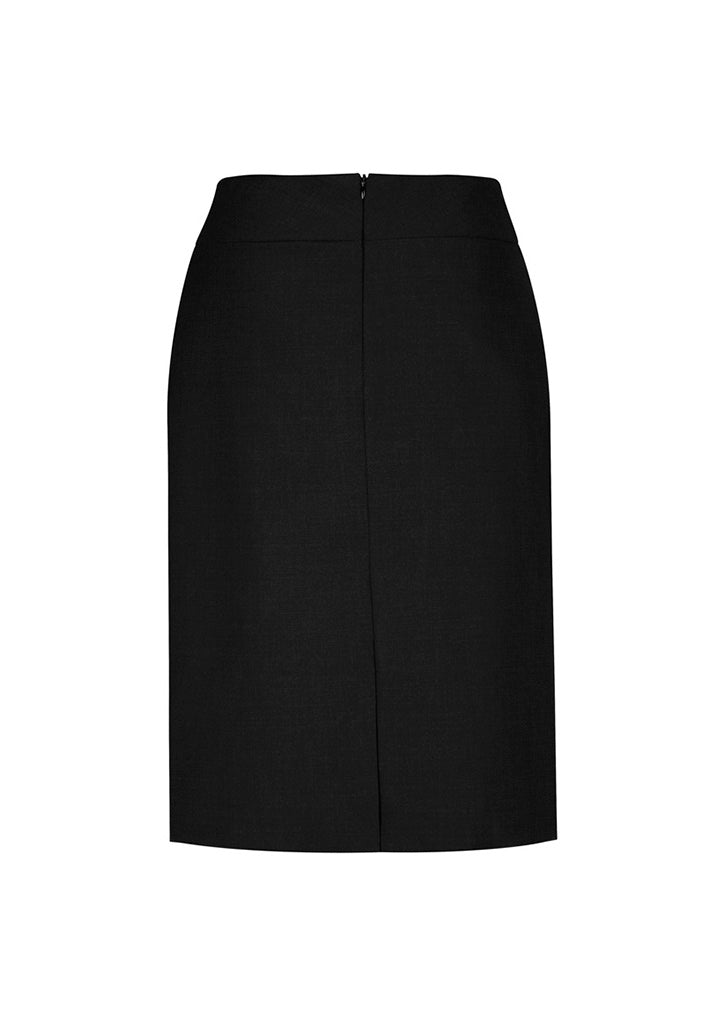 Classic Womens Knee Length Skirt Black back view