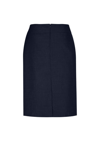 Classic Womens Knee Length Skirt Navy back view