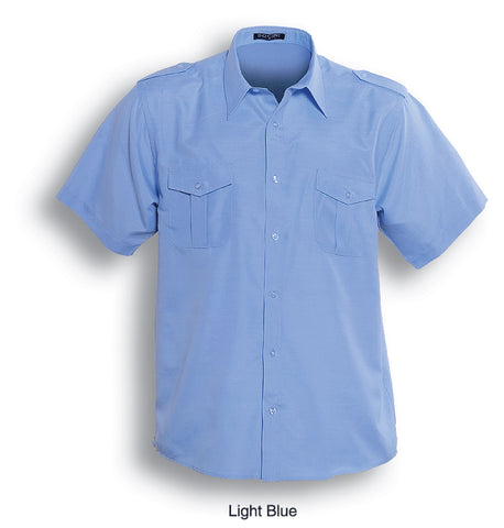 Unisex Adults Service Shirt S/S in Light Blue