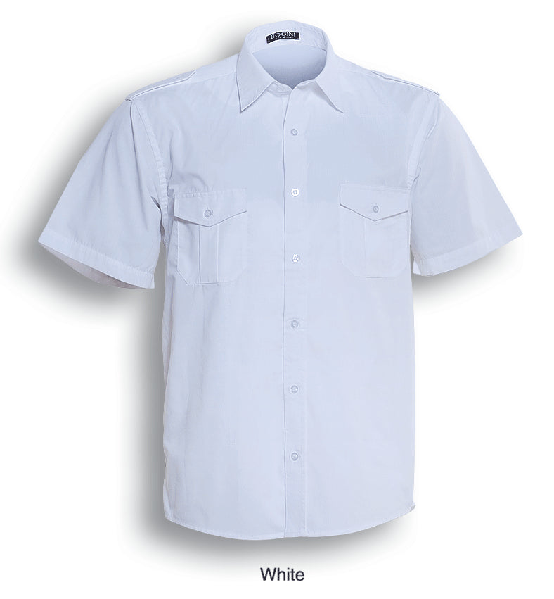 Unisex Adults Service Shirt S/S in White