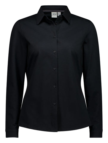 Venture Womens Long Sleeve Shirt in Black