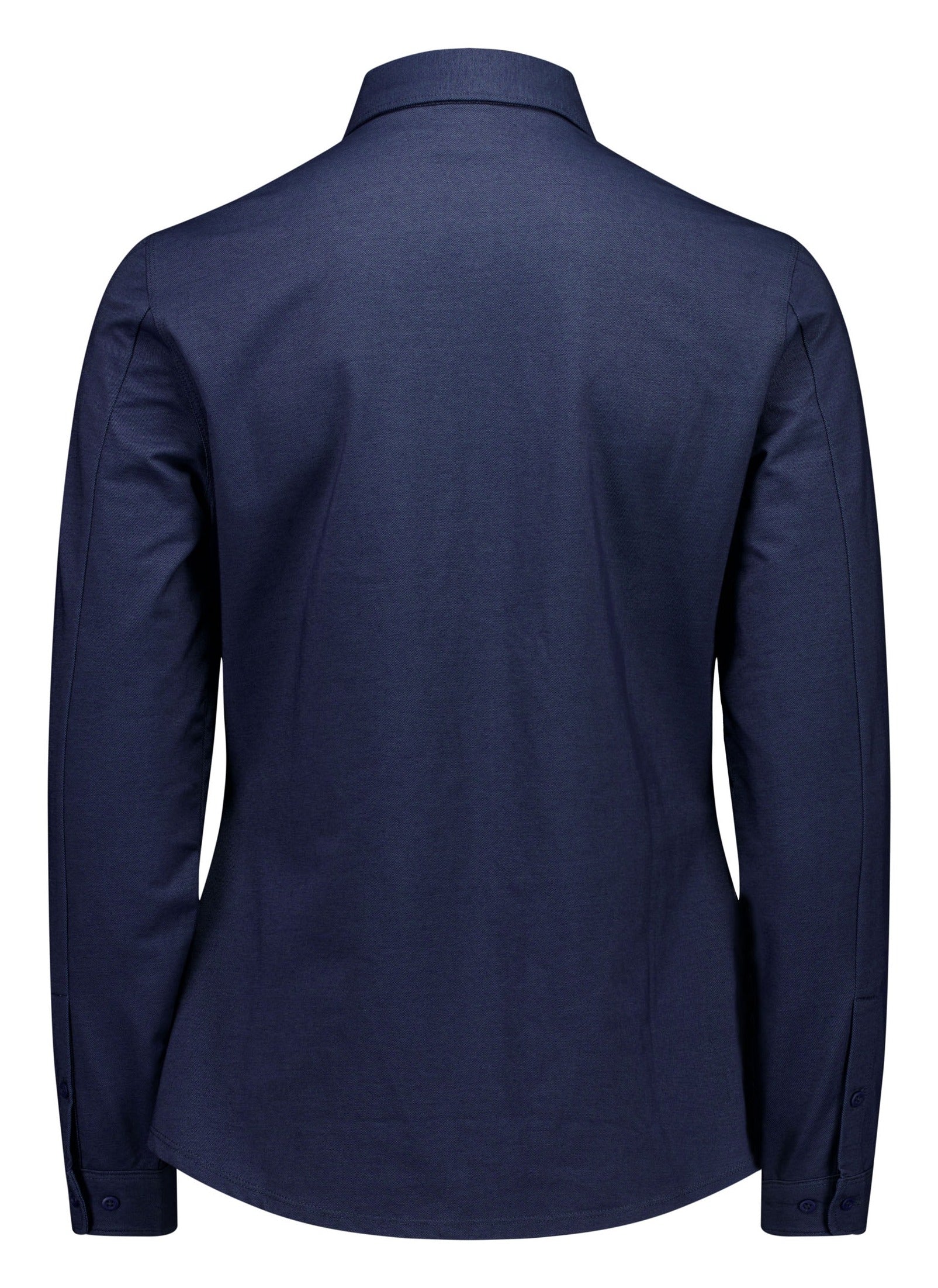 Venture Womens Long Sleeve Shirt Denim Blue back view