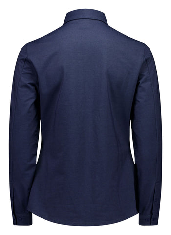 Venture Womens Long Sleeve Shirt Denim Blue back view