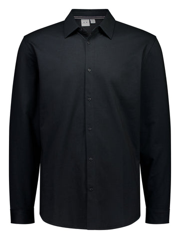 Venture Mens Long Sleeve Shirt in Black