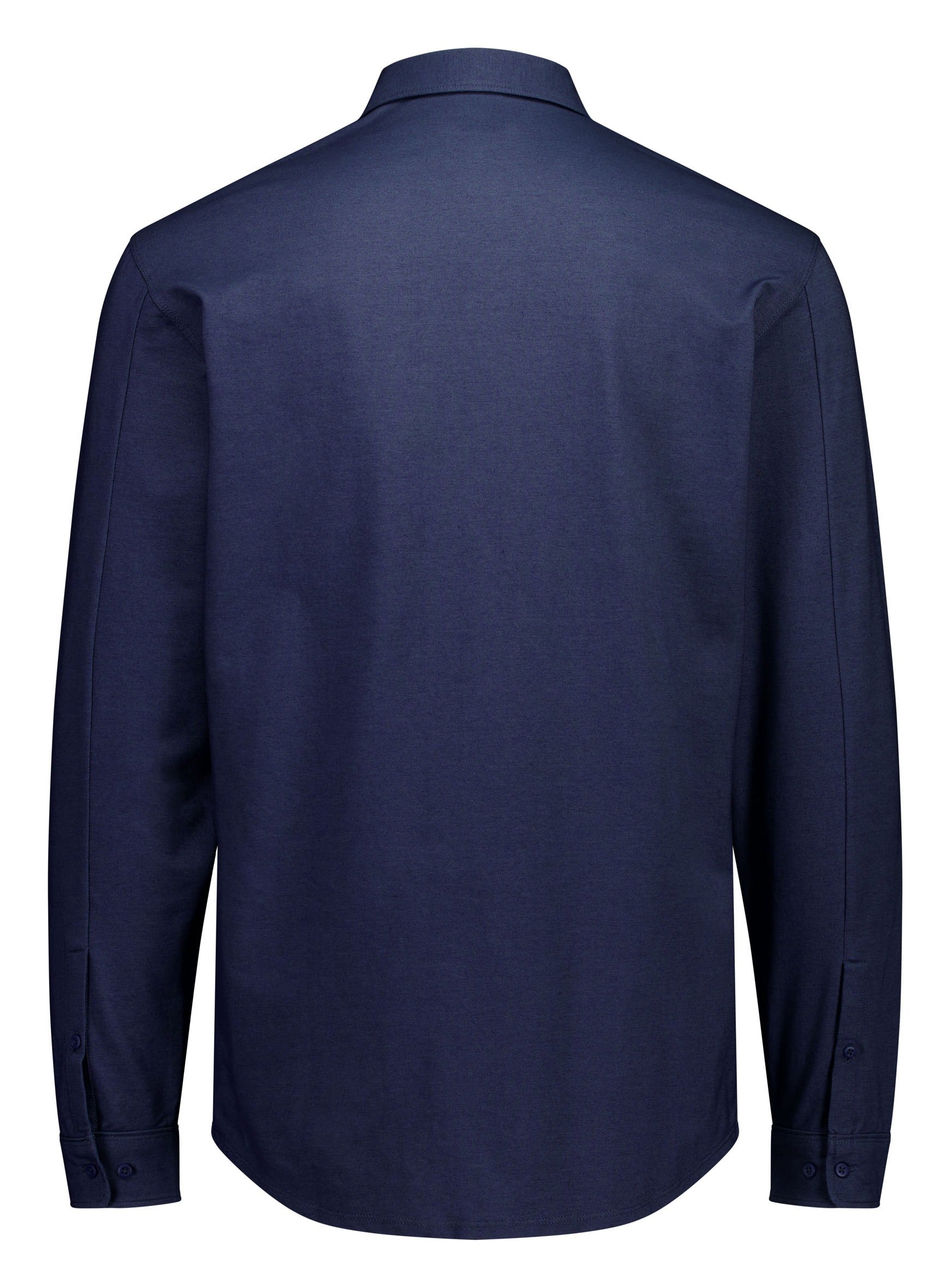 Venture Mens Long Sleeve Shirt Denim Blue back view