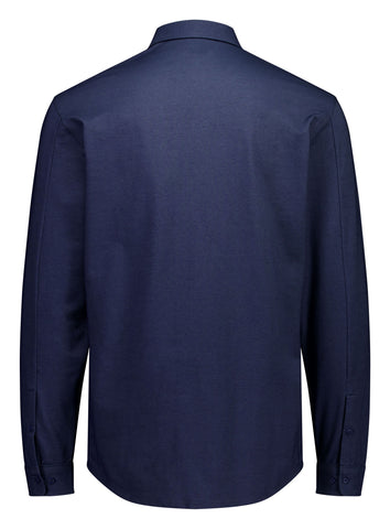 Venture Mens Long Sleeve Shirt Denim Blue back view