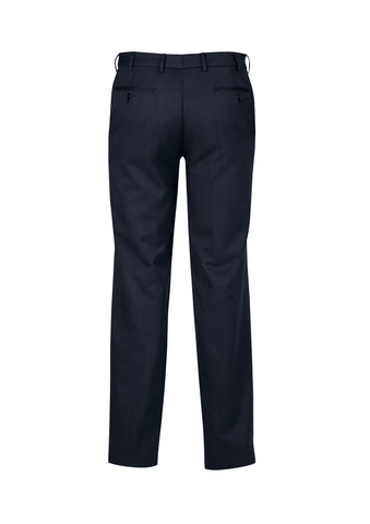 Classic Mens Flat Pant Navy back view