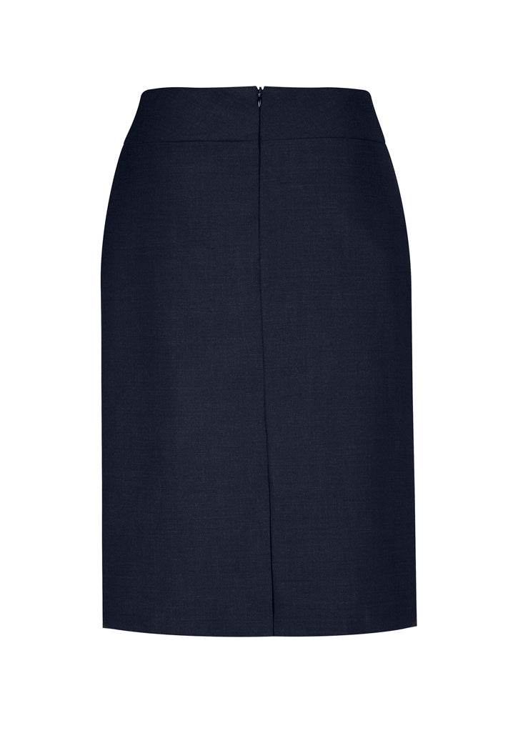 Classic Womens Below Knee Skirt Navy back view