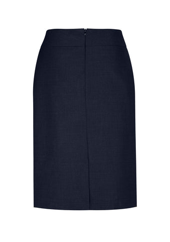 Classic Womens Below Knee Skirt Navy back view