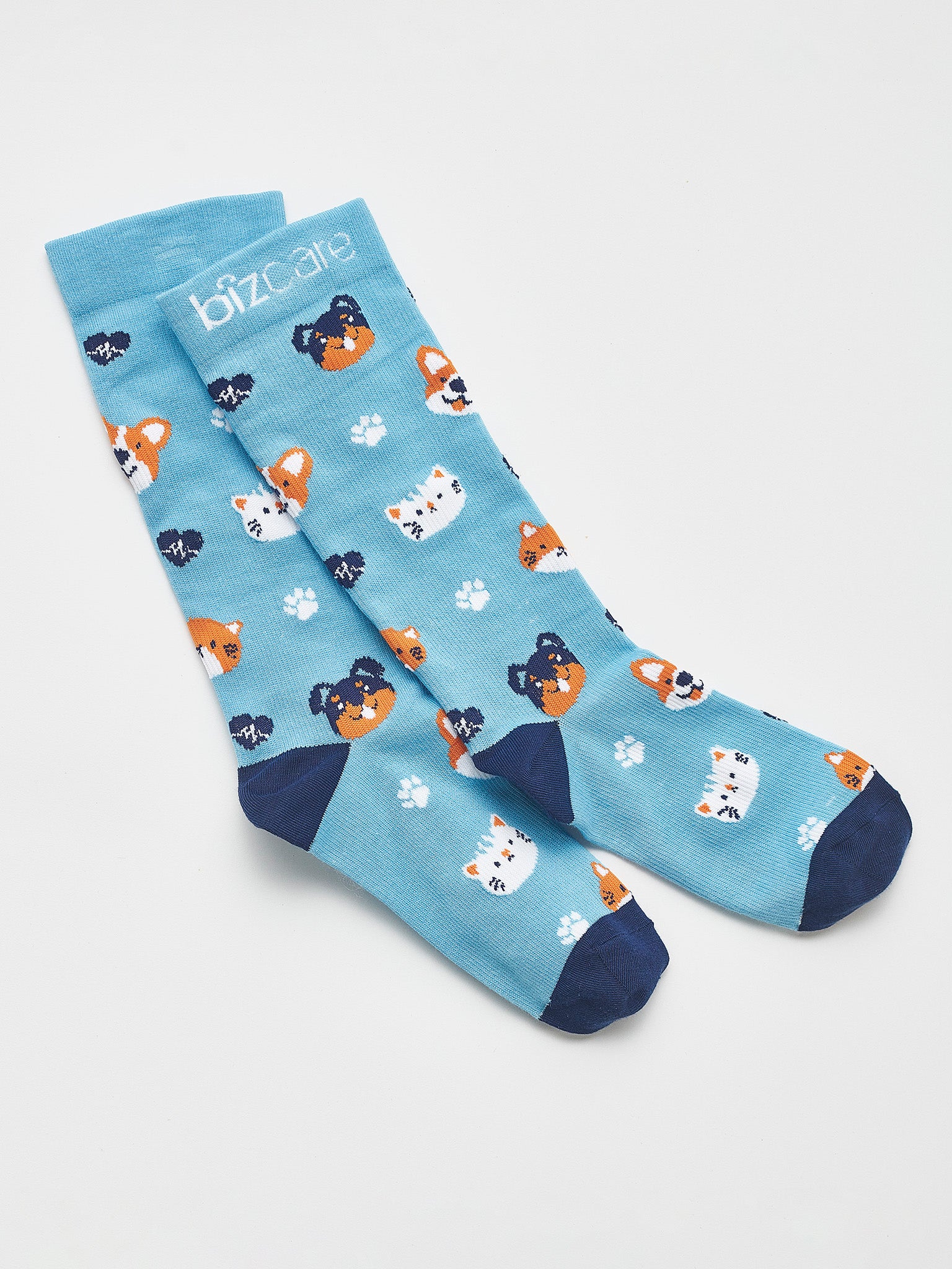 Happy Unisex Feet Comfort Socks Mid Blue/Navy