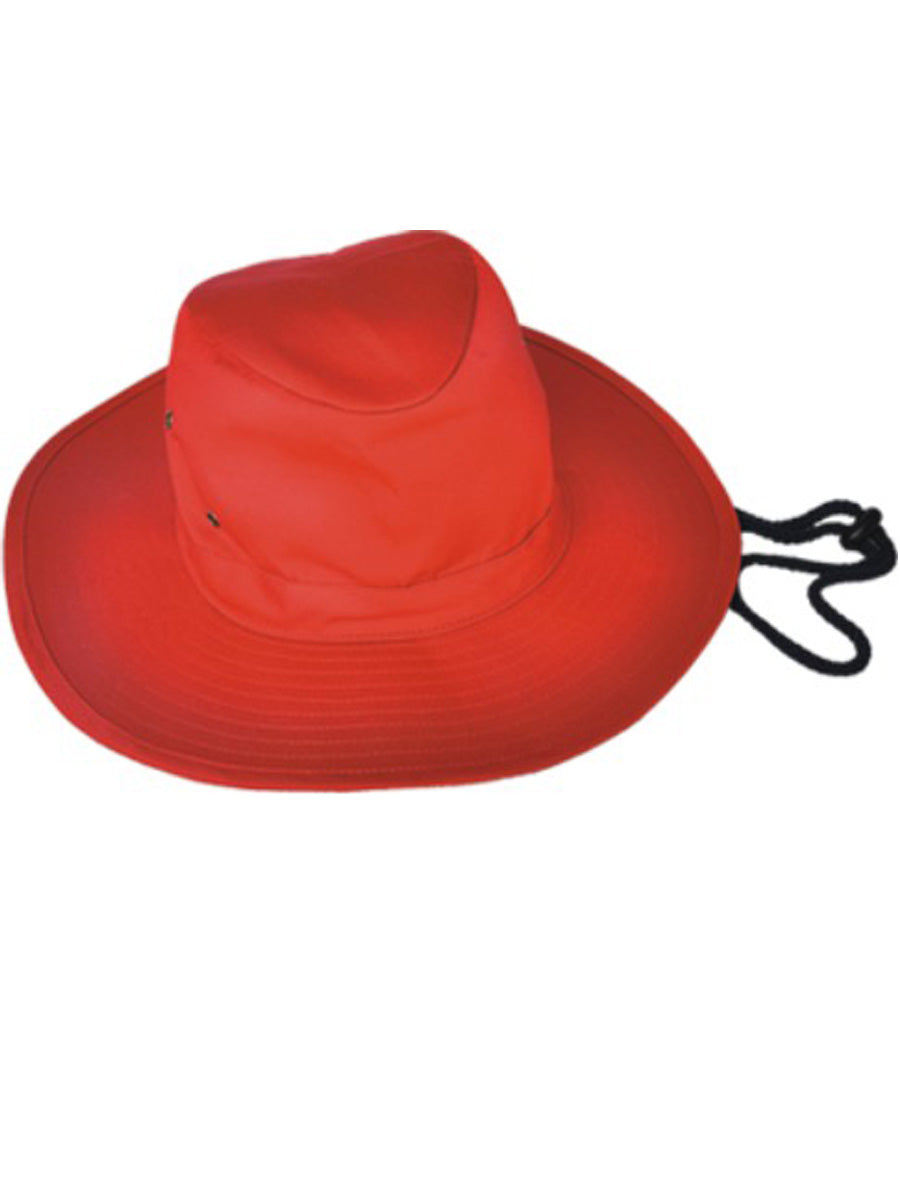Kids School Wide Brim Hat in Red