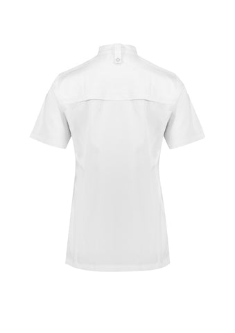 Zest Womens Short Sleeve Jacket White back view