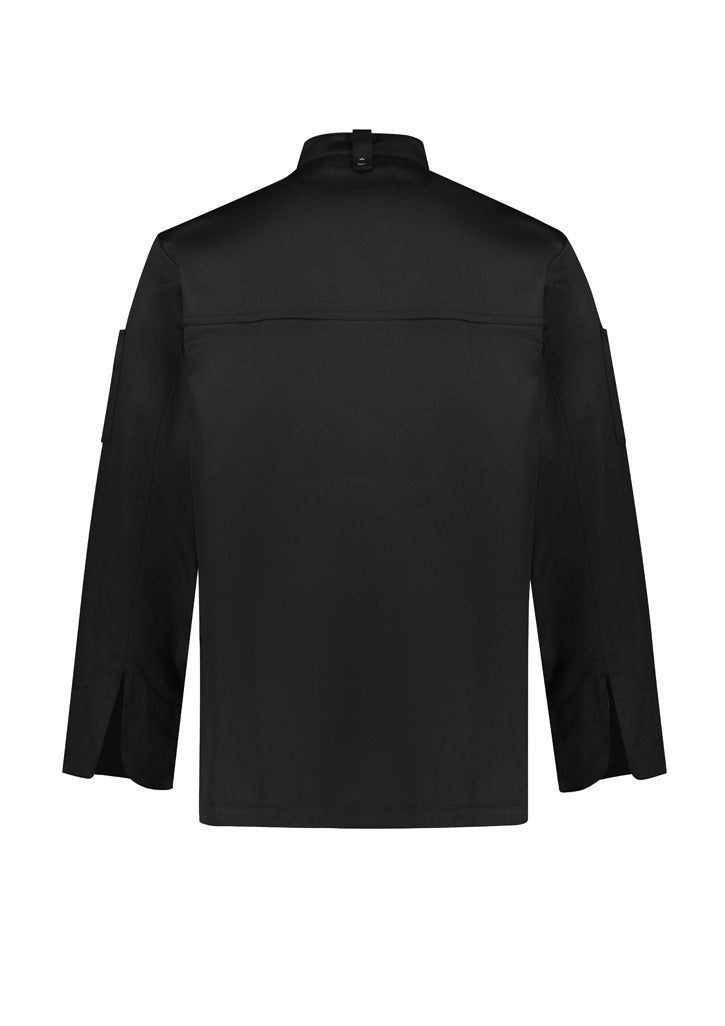 Zest Mens Long Sleeve Jacket Black back view