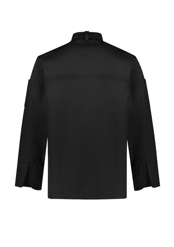 Zest Mens Long Sleeve Jacket Black back view