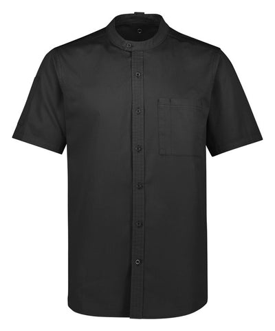 Salsa Mens Short Sleeve Chef Shirt in Black