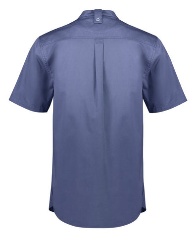 Salsa Mens Short Sleeve Chef Shirt Grey Smoke back view