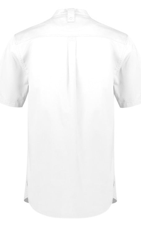 Salsa Mens Short Sleeve Chef Shirt White back view