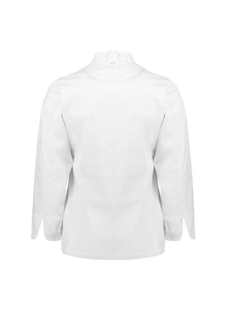 Alfresco Womens Long Sleeve Chef Jacket White back view
