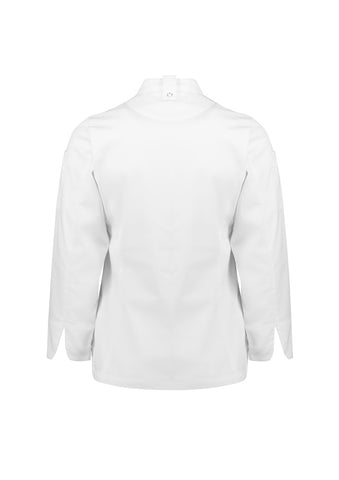 Alfresco Womens Long Sleeve Chef Jacket White back view