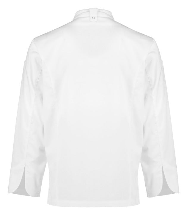 Alfresco Mens Long Sleeve Chef Jacket White back view