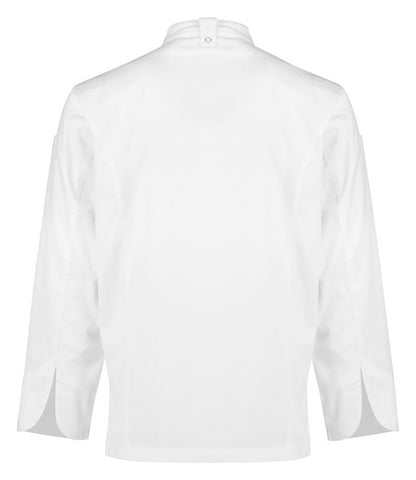 Alfresco Mens Long Sleeve Chef Jacket White back view