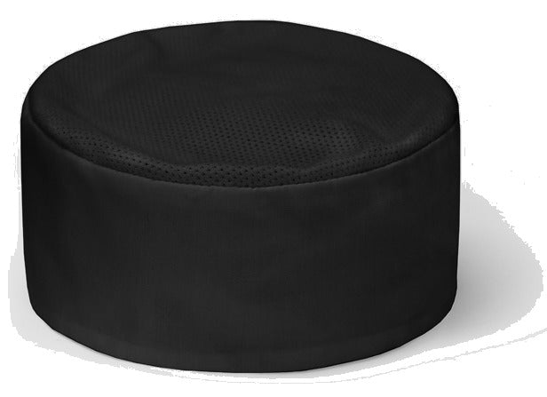 Mesh Flat Top Hat Black front view