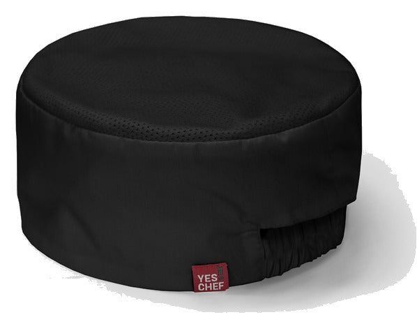 Mesh Flat Top Hat Black back view