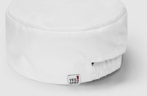 Mesh Flat Top Hat White back view