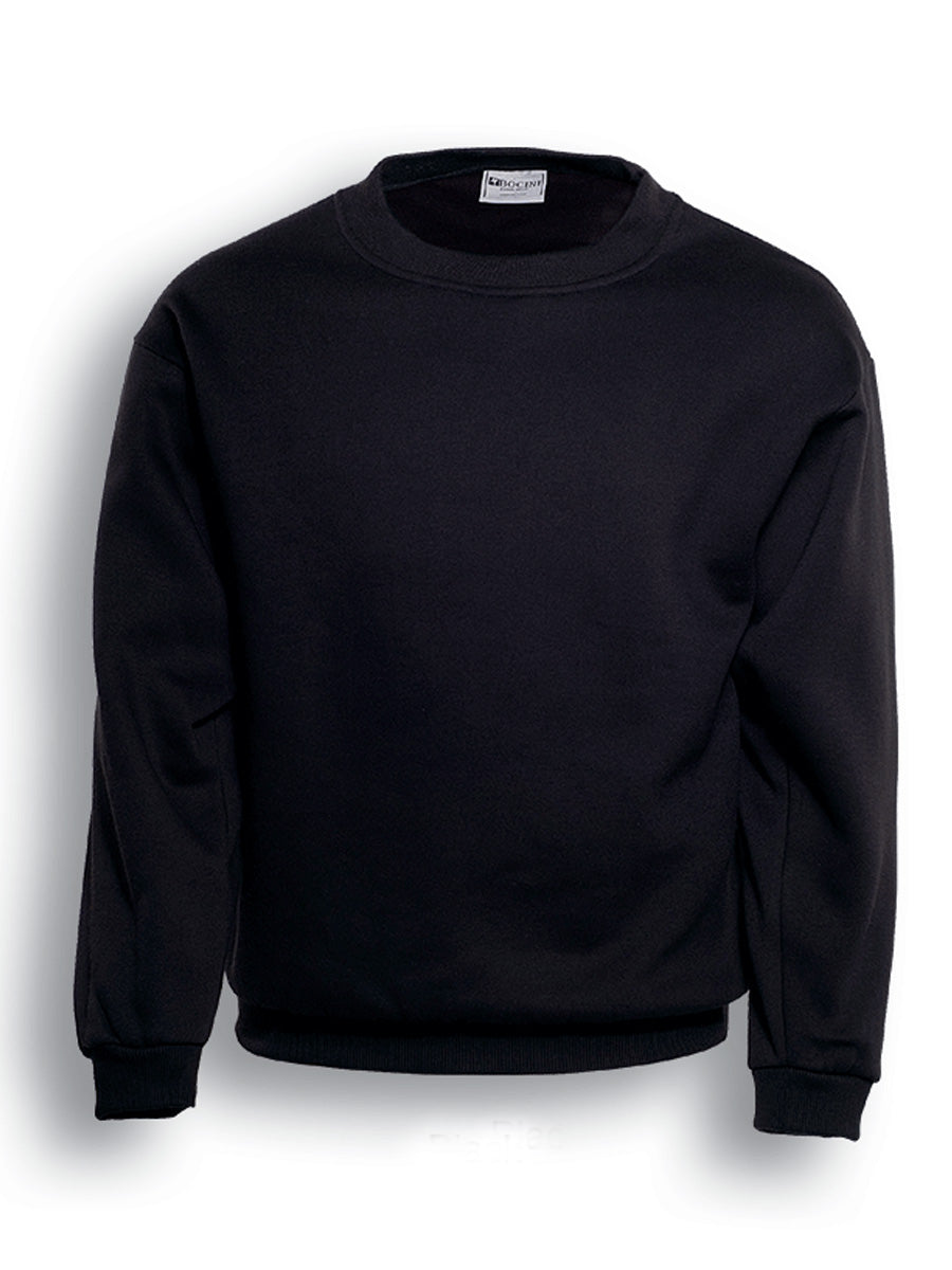 Unisex Adults Crew Neck Fleece in Black
