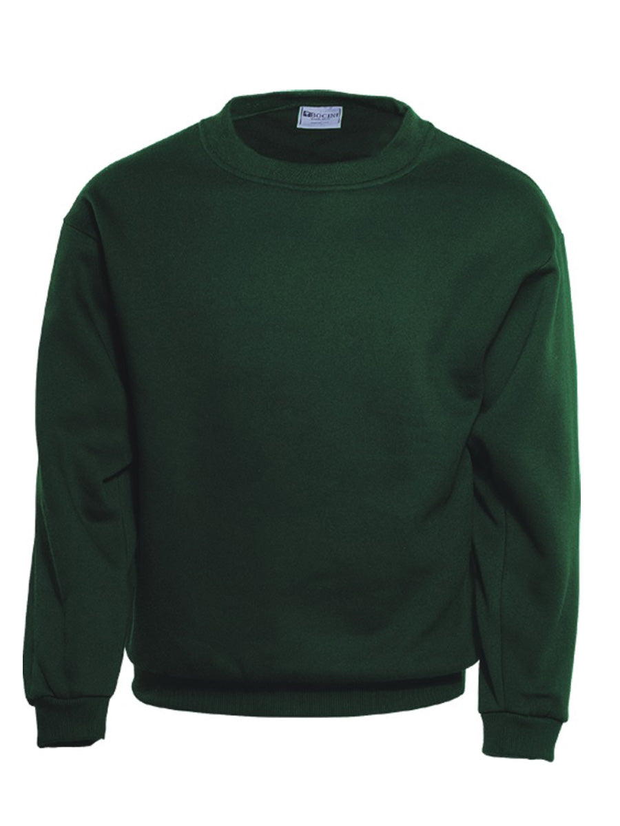 Unisex Adults Crew Neck Fleece in Bottle Green