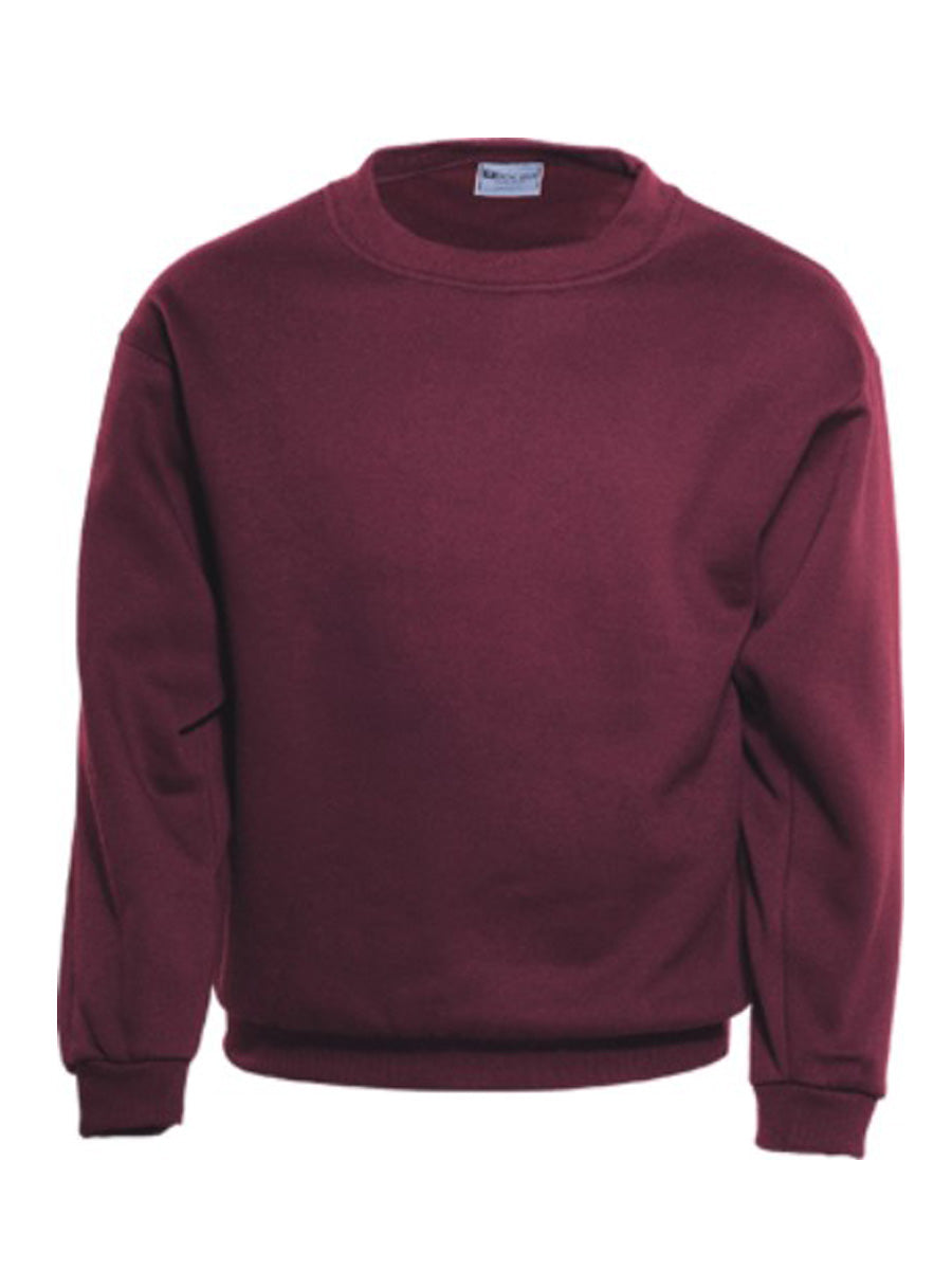 Unisex Adults Crew Neck Fleece in Maroon