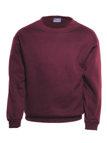 Unisex Adults Crew Neck Fleece in Maroon
