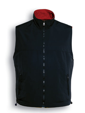 Unisex Adults Reversible Vest in Black/Red