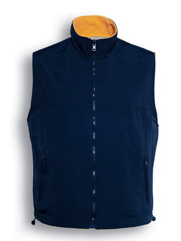 Unisex Adults Reversible Vest in Navy/Gold