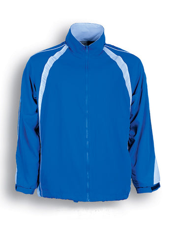 Unisex Adults Track Suit Jacket With Contrast Panels in Royal/White
