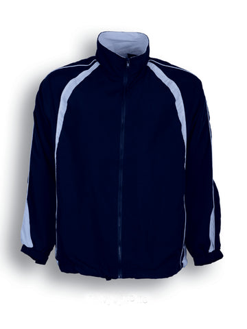 Kids Track Suit Jacket With Contrast Panels in Navy/White