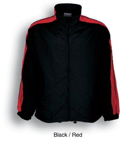 Unisex Adults Track Suit Jacket in Black/Red