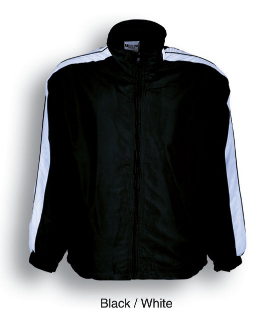 Unisex Adults Track Suit Jacket in Black/White
