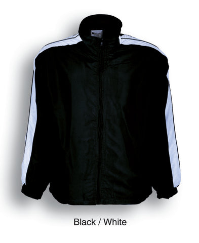 Unisex Adults Track Suit Jacket in Black/White