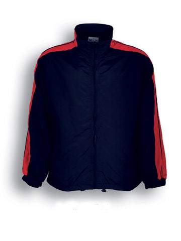 Unisex Adults Track Suit Jacket in Navy/Red