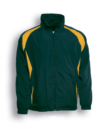 Kids Training Track Jacket in Bottle Green/Gold