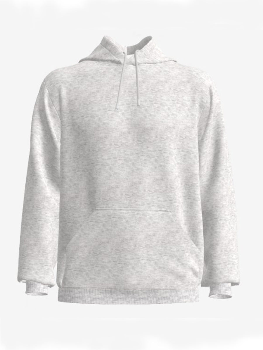 Unisex Adults Pull Over Hoodie in Snow Marle