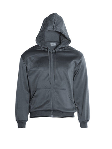 Unisex Adults Zip Through Fleece Hoodie in Charcoal Grey