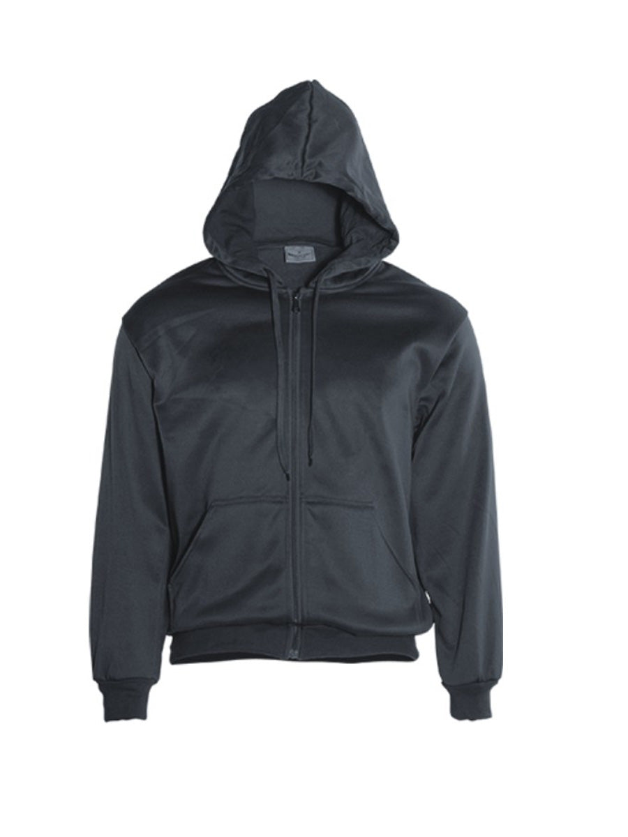 Unisex Adults Zip Through Fleece Hoodie in Charcoal