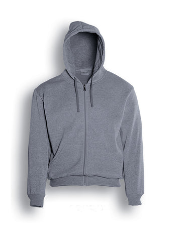 Unisex Adults Zip Through Fleece Hoodie in Grey