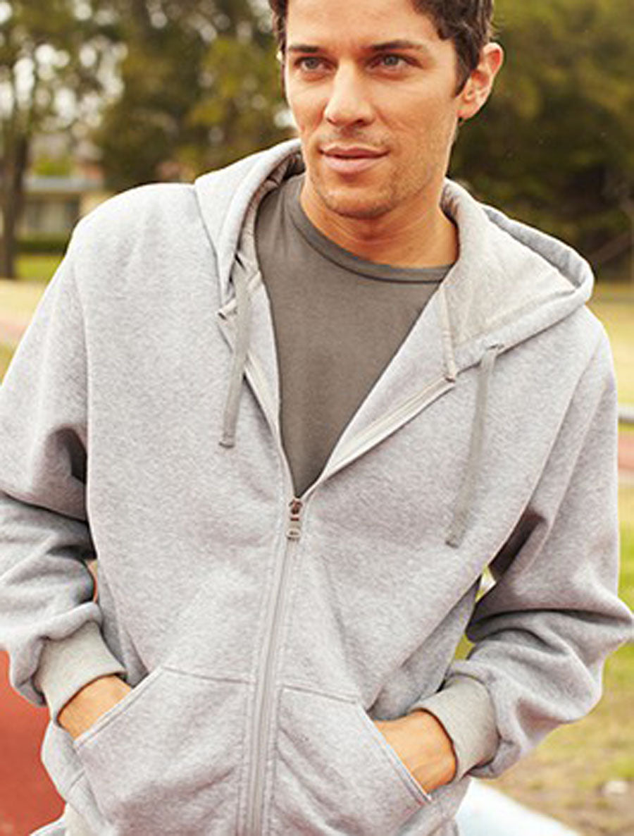 Unisex Adults Zip Through Fleece Hoodie, Bocini