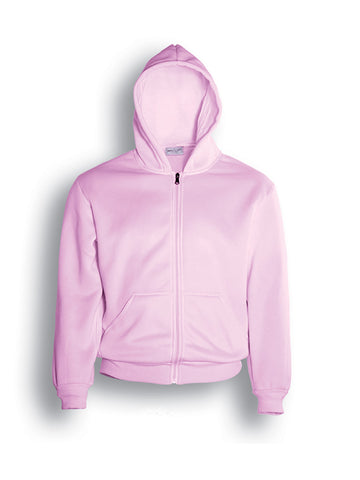 Kids Zip Through Fleece Hoodie in Pink