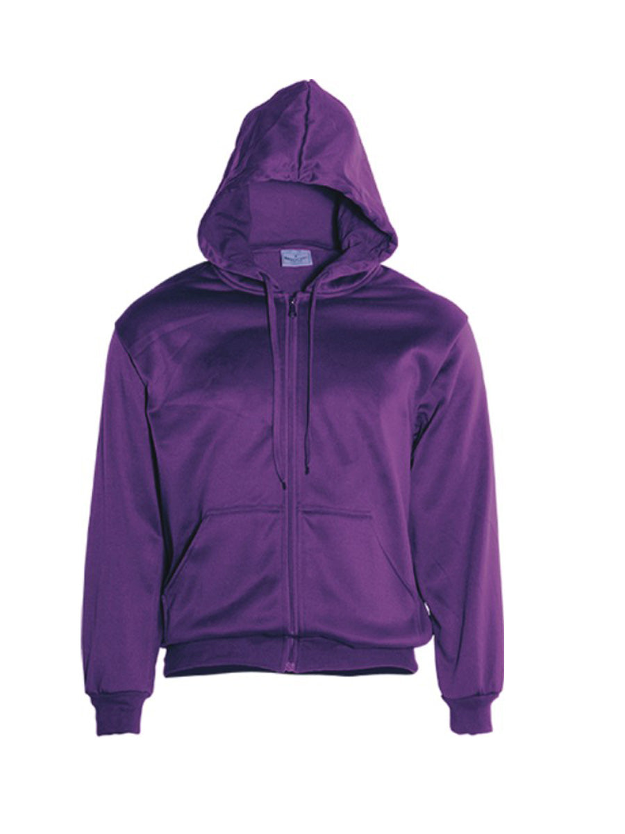 Kids Zip Through Fleece Hoodie in Purple