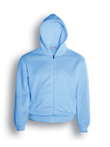 Kids Zip Through Fleece Hoodie in Sky Blue