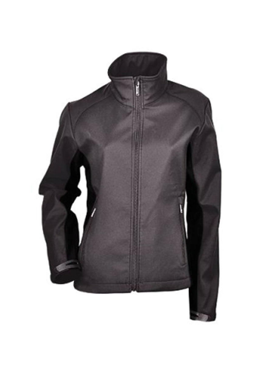 Ladies Soft Shell Jacket in Charcoal/Black